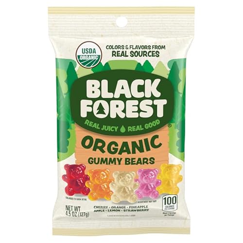 Black Forest Organic Gummy Bears Candy, 4.5 Ounce Bags (Pack of 12)
