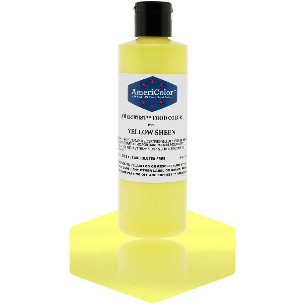 AmeriColor Amerimist Airbrush Color 9 Ounce, Yellow Pearl Sheen