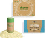 Sheets Laundry Club Bundle - 50 Pack (up to 100 loads) Fresh Linen Detergent Sheets, 40 Pack Vitality Dryer Sheets & 8 Oz. Sea Breeze Scent Booster