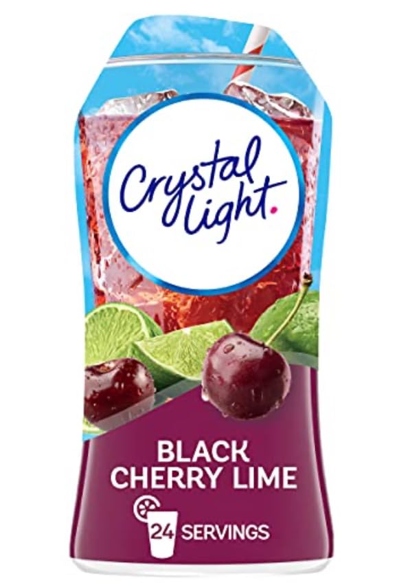 Crystal Light Sugar Free Calorie Free Black Cherry Lime Liquid Drink Mix, Caffeine Free, 1.62 Fl Oz