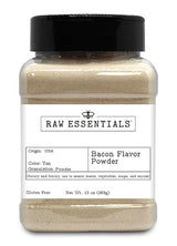 Raw Essentials Bacon Flavor Powder - Savory & Smoky Seasoning for Meats, Vegetables, Soups & Sauces - Adds Rich Bacon Taste to Any Dish - 13 oz Bottle