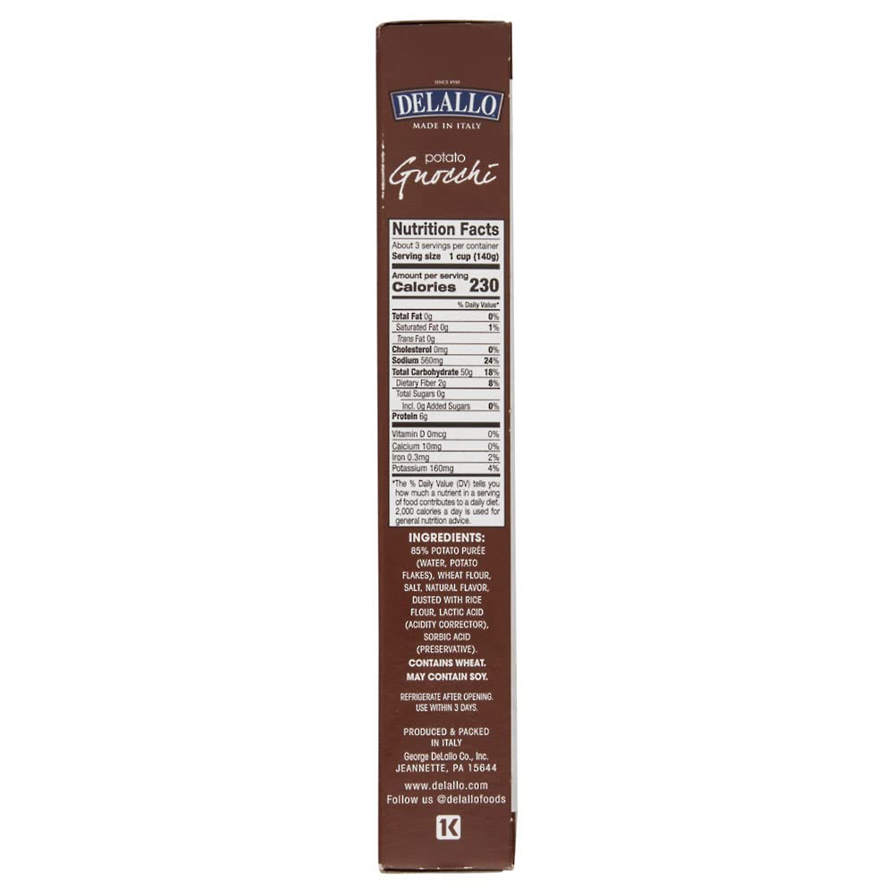 DeLallo Traditional Italian Potato Gnocchi, 1lb