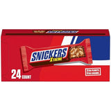 SNICKERS Xtreme Peanut and Caramel Chocolate Extra Peanuts, Extra Caramel Candy Bar, 1.55 Oz Single Bar, 24 Count