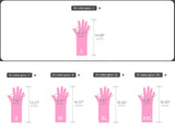 Myungjin (2 Pairs Reusable Waterproof Household Dishwashing Non-Slip Cleaning Latex Rubber Kitchen Gloves (Pink, Large)