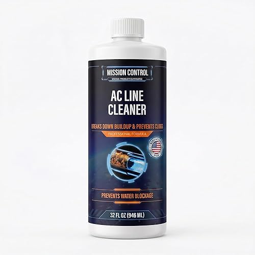 Mission Control 32 oz Bio-Enzymatic AC Drain Line Cleaner - Clears Clogs, Prevents Overflow, Septic & Copper Safe - 8 Monthly Treatments for Central