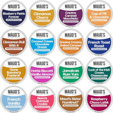 Maud's Super Flavored Coffee Pods Variety Pack, 80 ct, 16 Assorted Flavors, Medium Roast Flavored Coffee in Single Serve Pods - 100% Arabica Beans
