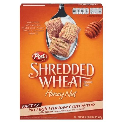 Post Honey Nut Shredded Wheat Cereal 20 oz (Pack of 12)