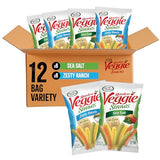Sensible Portions Veggie Straws Multi-Pack, Sea Salt & Zesty Ranch, Kid Snacks, Veggie Snacks, 0.75 oz Bag (Pack of 12)