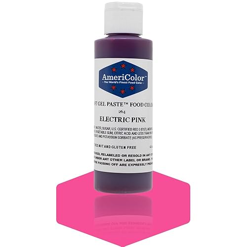 Americolor Soft Gel Paste Food Color, 4.5-Ounce, Electric Pink