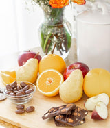 From You Flowers Classic Fruit & Belgian Chocolate Treats Gift - Fresh Apples, Pears, Oranges & Chocolate Almonds for Birthday & Get Well