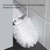 Toilet Brush and Holder Set, European Wash Toilet Brush with Heavy Base, Hideaway Cleaning Bowl Brush Kit for Bathroom Toilet, Black