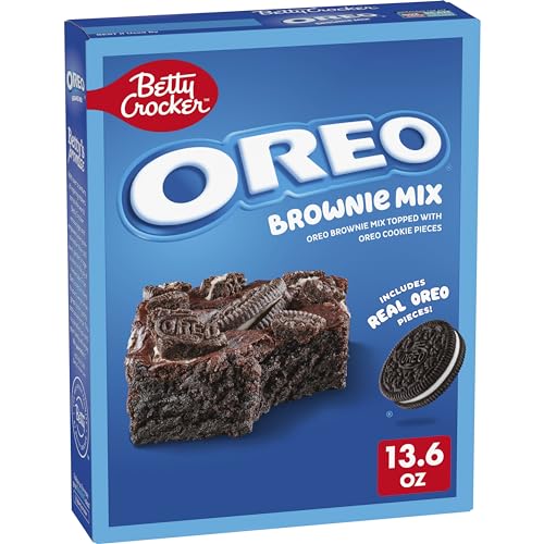 Betty Crocker OREO Brownie Mix, OREO Brownie Mix Topped With OREO Cookie Pieces, 13.6 oz