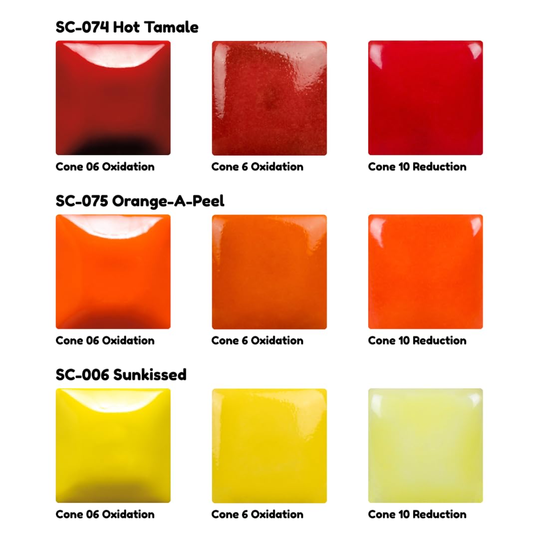 Mayco Stroke & Coat Wonderglazes 12-Color Set #1, 12 Pints