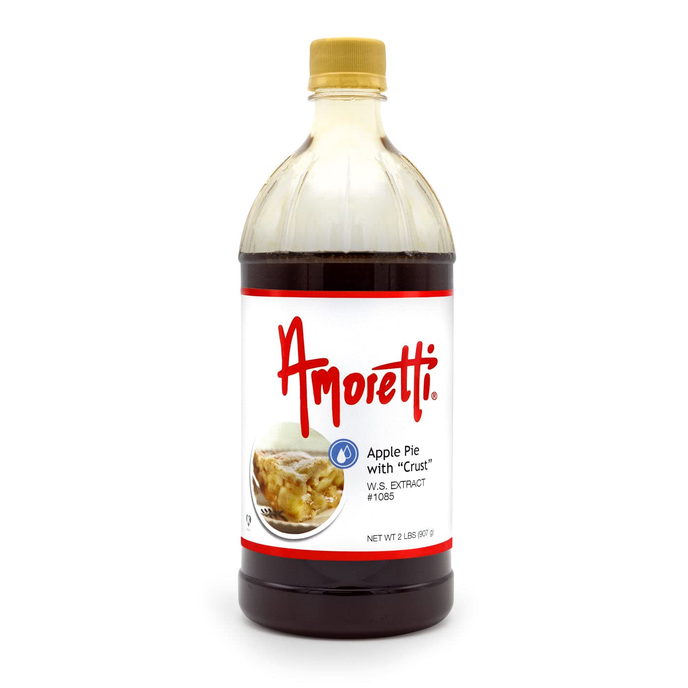 Amoretti - Apple Pie with "Crust" Extract Water Soluble 2 oz - Highly Concentrated & Perfect For Pastry, Savory, Brewing, and more, Preservative Free