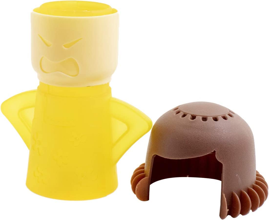 NAVEIA Just Add Vinegar and Water (yellow).Microwave Cleaner Steam Angry Mama Easily Cleans The Crud in Minutes. Fast Action Steam Kitchen Gadget.