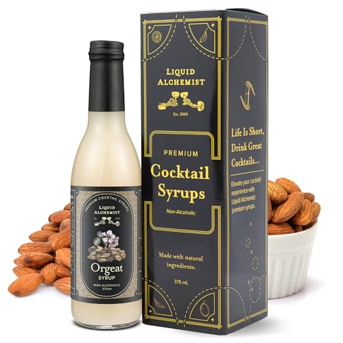 Liquid Alchemist Orgeat Syrup for Cocktails - Real Ingredients Make Our Almond Syrup the Perfect Mai Tai Mix - Non-GMO, Gluten Free & Vegan (12.7 oz)