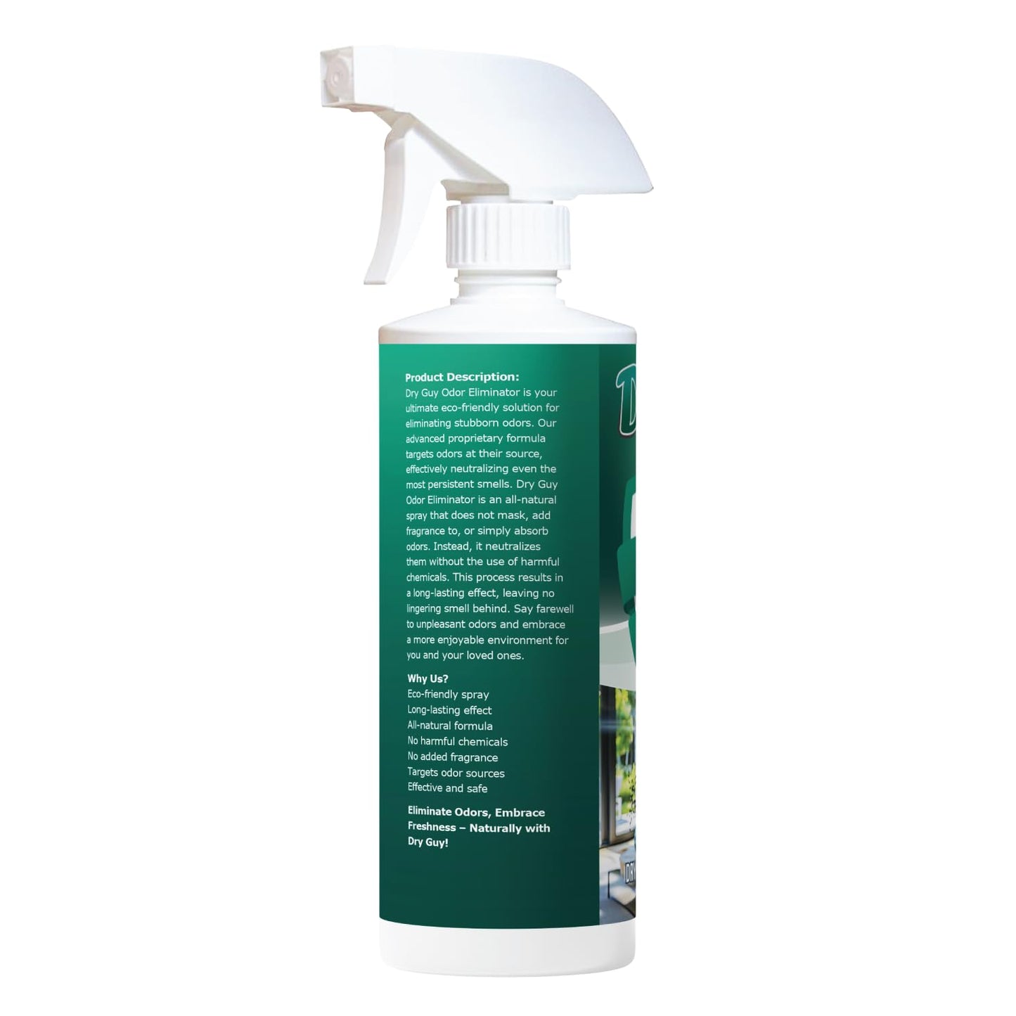 Dry Guy Odor Eliminator - Eco?Friendly Formula Eliminates Deep Odors on Gear, Fabrics, Footwear, Household Surfaces & Carpets - Best for Strong