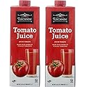 Tuscanini Premium Italian Tomato Juice 33.8oz (2 pack) | Not From Concentrate | Low Sodium Tomato Juice | Resealable Cap | Non GMO Verified | Kosher