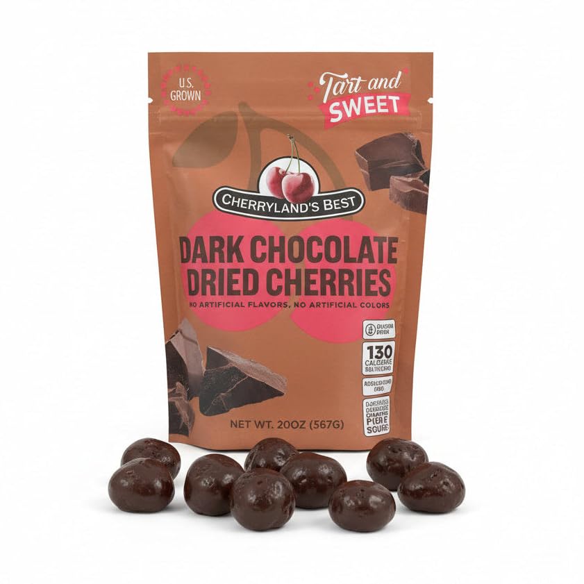 Cherryland's Best Dark Chocolate Covered Cherries, 20 oz resealable bag