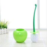 Lovely Green Cherry Shaped Toilet Brush Set Toilet Bowl Brush and Holder for Household Bathroom?1 Brush,1 Holder,2 Heads?