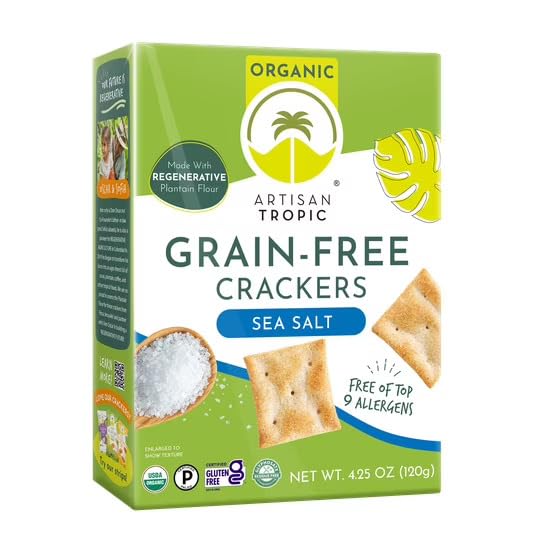 ARTISAN TROPIC Organic Sea Salt Crackers, 4.25 OZ