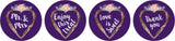 Darling Souvenir 190 Pcs Purple Pre-Wedding Celebration Candy Drop Stickers - Self-Adhesive Mini Chocolate Wrappers for Bridal Shower, Bride Tribe