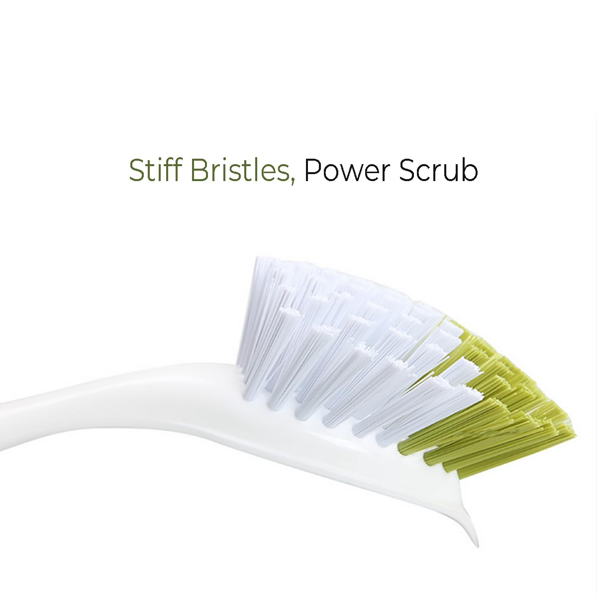 Dish Brush with Handle, Stiff Bristles Dish Scrubber for Pots, Pans & Sink Cleaning, 3 Pack