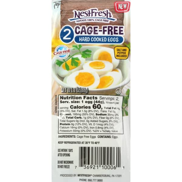 Nestfresh,Eggs Hard Cooked Cage-Free, 2 Count