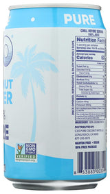 C2O Pure Coconut Water | Plant Based | Non-GMO | No Added Sugar | Essential Electrolytes | 10.5 Fl Oz (Pack of 24)