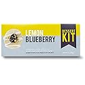 Crackerology Lemon Blueberry Gourmet Artisan Snack Kits, 20 Count Cookies Plus Toppings, Easy & Simple Ready-to-Eat, Appetizer For Charcuterie Boards