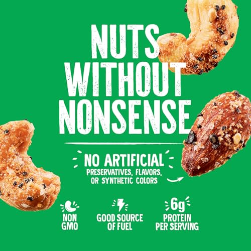 Emerald Nuts Absolutely Everything Almonds & Cashews (1-Pack) | 5oz Resealable Bag | Plant-Based Protein, Kosher Dairy Certified, Non-GMO | Contains