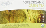 Prince of Peace Organic Green Tea, 100 Tea Bags - 100% Organic Green Tea - Unsweetened Green Tea - Lower Caffeine Alternative to Coffee - Herbal