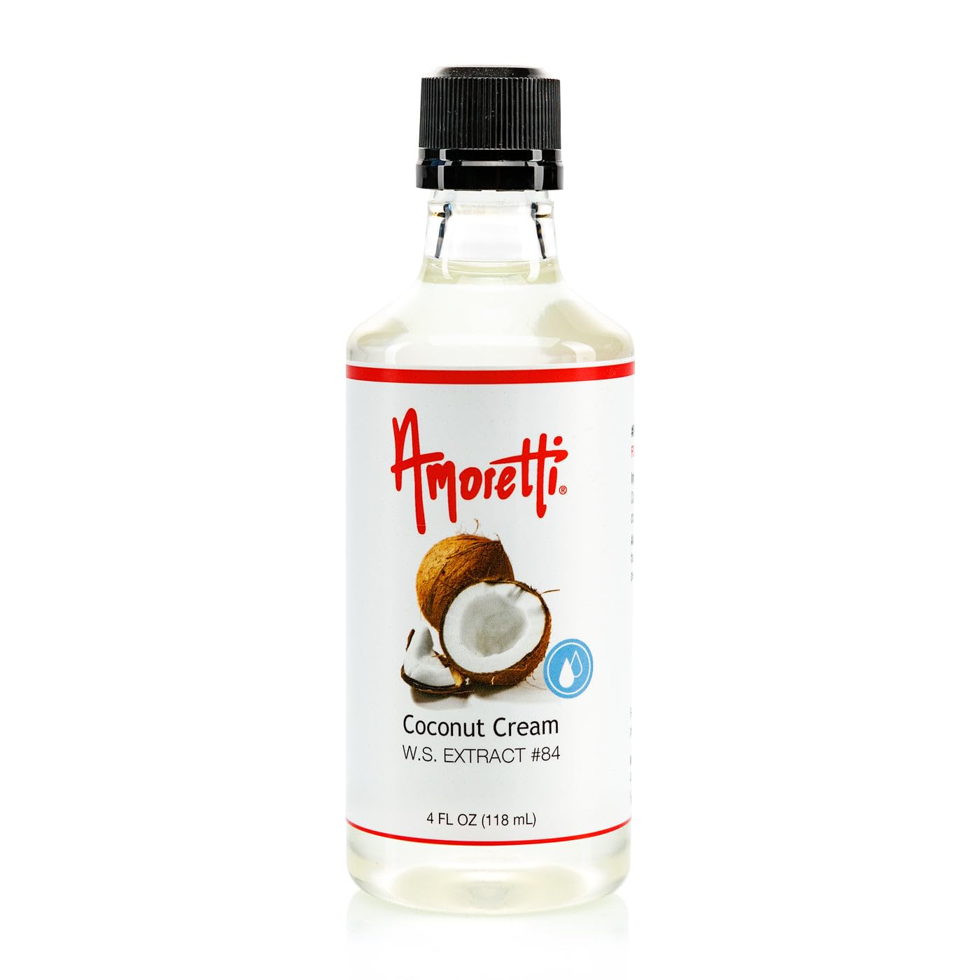 Amoretti - Coconut Cream Extract Water Soluble 2 oz - Highly Concentrated & Perfect For Pastry, Savory, Brewing, and more, Preservative Free, Vegan