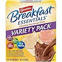 Nestle Carnation Breakfast Essentials Complete Nutritional Drink Rich Milk Chocolate/Classic French Vanilla/Strawberry Sensation Flavor 10 Ct