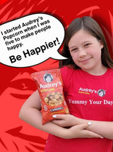 Audrey's Popcorn Tin 1/2 Gallon - Mix Up (Caramel & Cheese) - Large, air-popped popcorn coated in rich, golden caramel made with real butter and brown