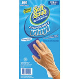 big time products llc 11200-16 Soft Scrub, 100 Count, Disposable Vinyl Gloves