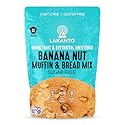 Lakanto Sugar Free Banana Nut Muffin and Bread Mix - Sweetened with Monk Fruit Sweetener, 2g Net Carbs, Gluten Free, Naturally Flavored, Keto Diet Friendly, Dairy Free (12 Muffins)