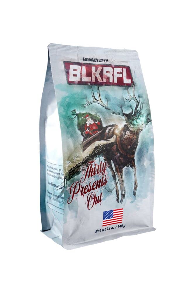 Black Rifle Coffee Company Thirty Presents Out, Costa Rican Christmas Medium Roast Ground Coffee, 12 OZ Bag