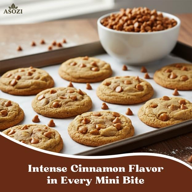 Cinnamon Chips for Baking 1lb- Cinnamon Flavored Drops for Baking, Small-Sized Baking Chips for Adding Warmth and Spice, Perfect Cinnamon Baking Chips for Confectionery Needs