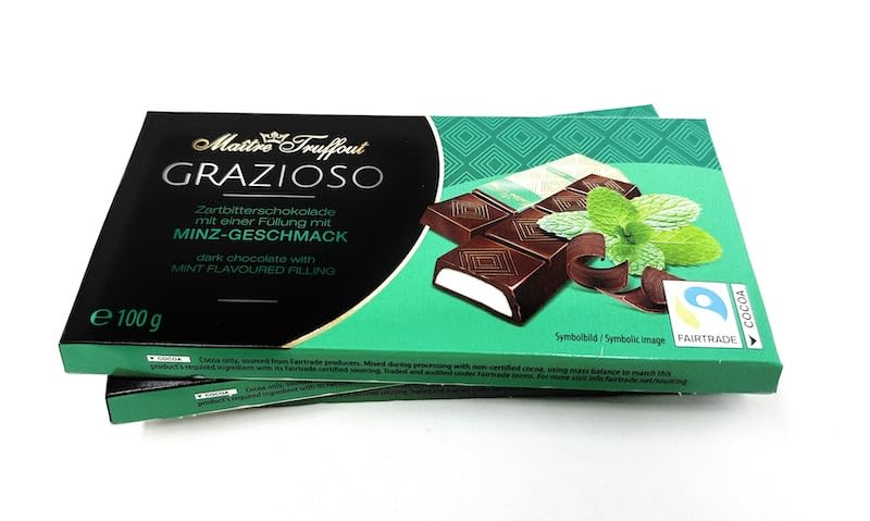 Maitre Truffout, Milk chocolate Mint bars 100g (6 pcs)