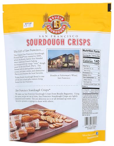 Boudin Sourdough, Crisps San Francisco Three Cheese, 6 Ounce