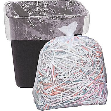 50 Small to Medium 7-8-9-10 Gallon 24" x 24" Clear Garbage Bags - Commercial Waste Basket Trash Bags | Bulk Plastic Bathroom Trash Can Liners | Office