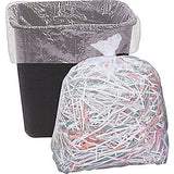 50 Small to Medium 7-8-9-10 Gallon 24" x 24" Clear Garbage Bags - Commercial Waste Basket Trash Bags | Bulk Plastic Bathroom Trash Can Liners | Office