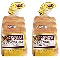 Country Kitchen Frankfurter Rolls for Hot Dogs or Maine Lobster - Pack of 12 or 24 Count