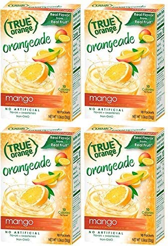 True Mango Orange Drink Mix, 10-count (Pack of 4) with 5 FREE Lemonade Sample Sticks