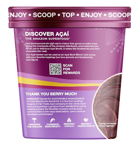 Sambazon Organic Original Açaí Berry Sorbet, 16 Oz