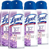 Lysol Neutra Air 2 in 1 Disinfectant Spray, Lavender and Lily Scent, Eliminates Odors, 10 Ounces (Pack of 4)