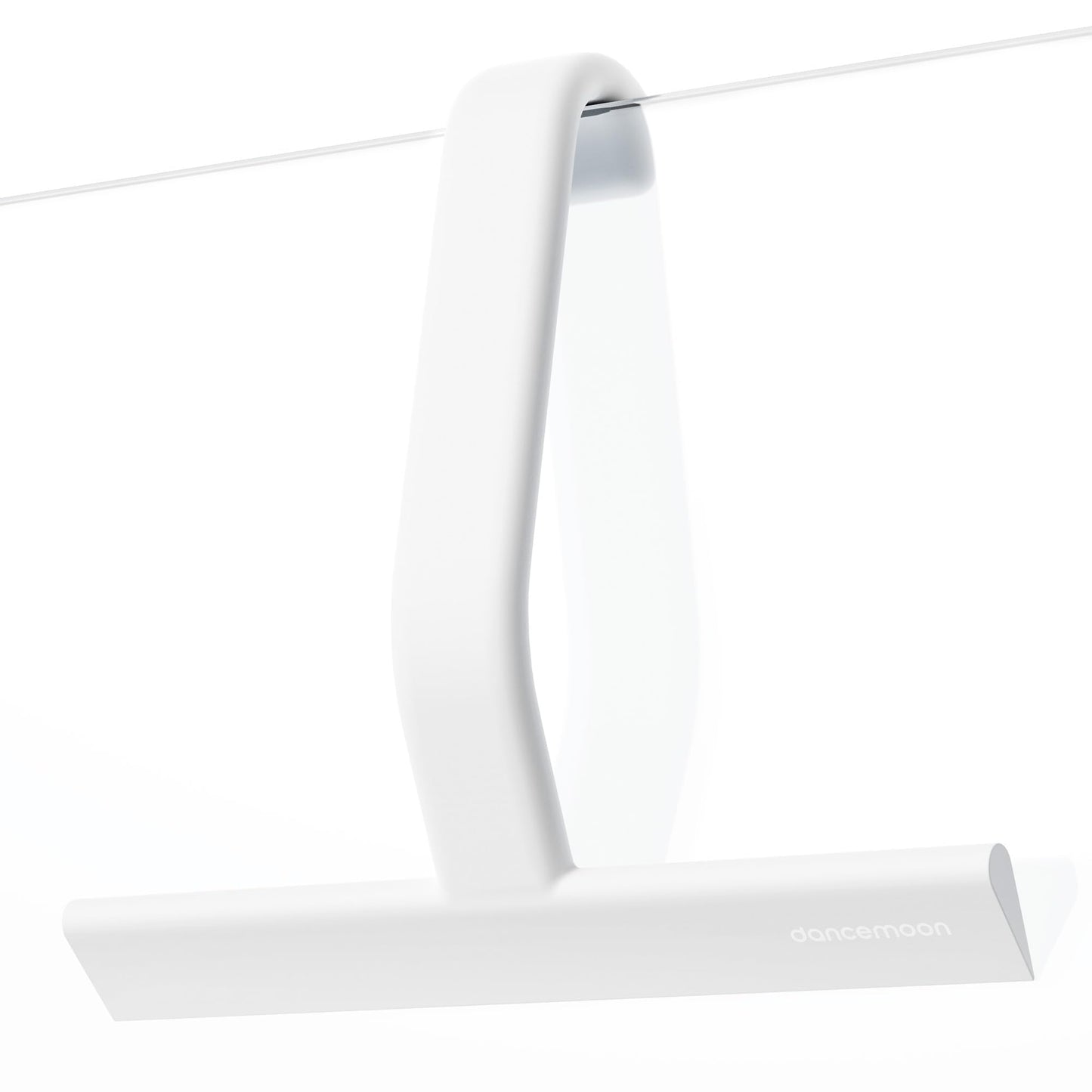 dancemoon JustHang Shower Squeegee for Glass Doors, All-One-Piece Award-Winning Silicone Squeegee with Built-in Hook for Bathroom, Window, Mirror