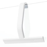 dancemoon JustHang Shower Squeegee for Glass Doors, All-One-Piece Award-Winning Silicone Squeegee with Built-in Hook for Bathroom, Window, Mirror