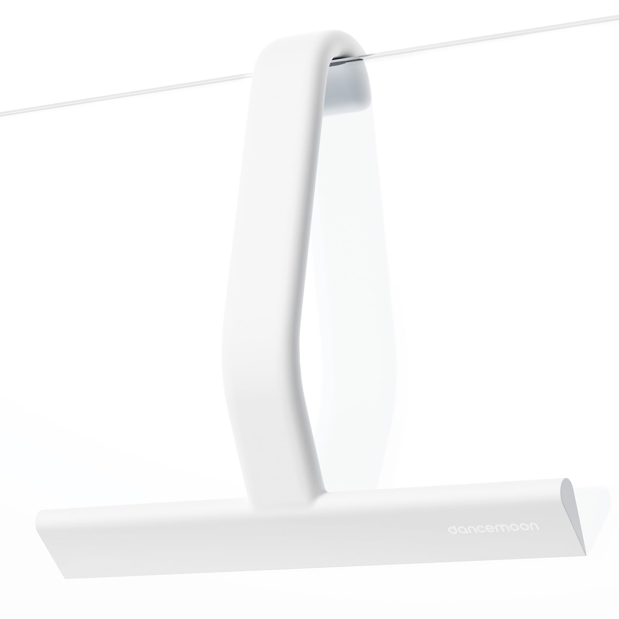 dancemoon JustHang Shower Squeegee for Glass Doors, All-One-Piece Award-Winning Silicone Squeegee with Built-in Hook for Bathroom, Window, Mirror